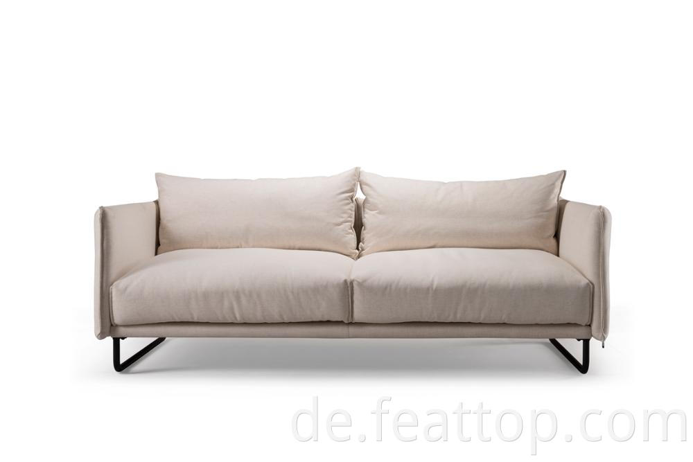 Modernes Design eleganter weißer Freizeitsofa Bürostoff -Sofa
